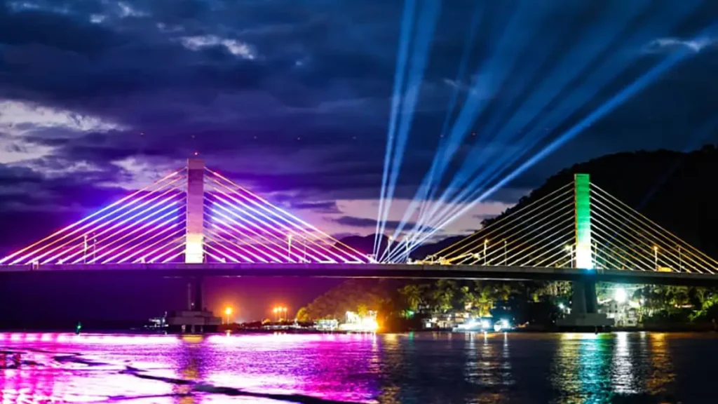 teste de iluminação ponte da vitória