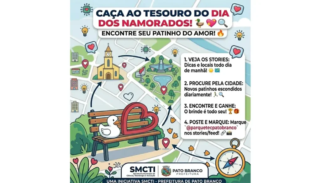 caça ao tesouro dia dos namorados