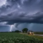 tempestade temporal raio