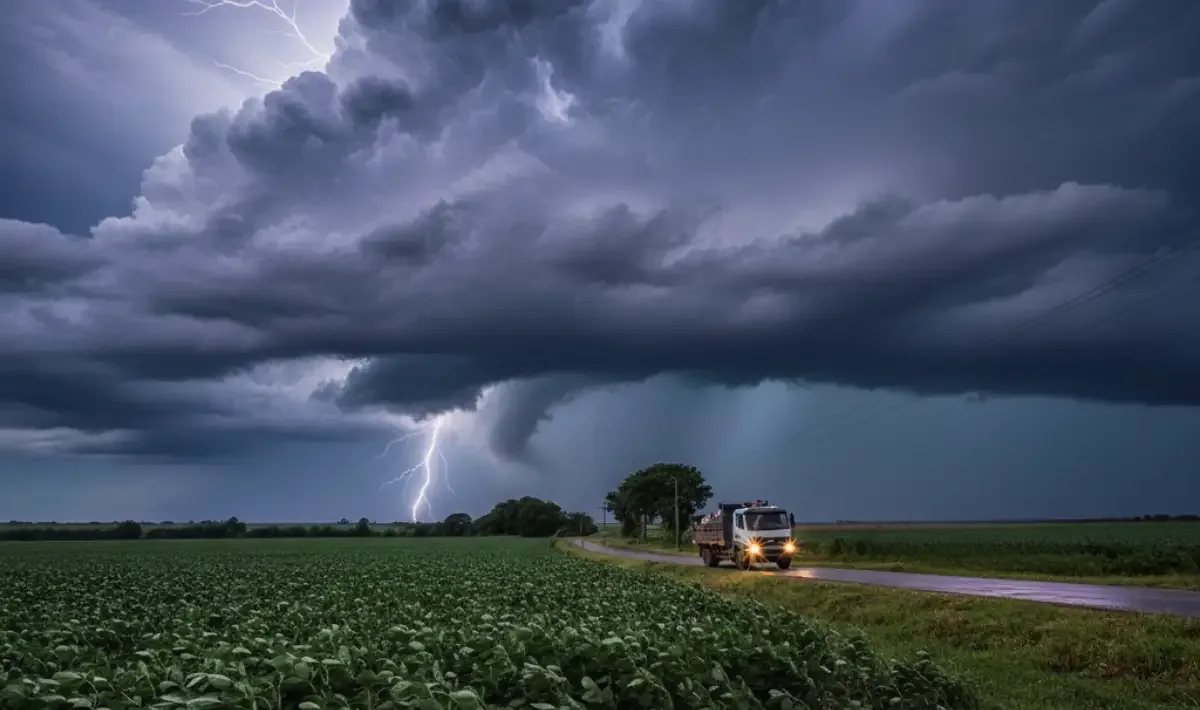 tempestade temporal raio