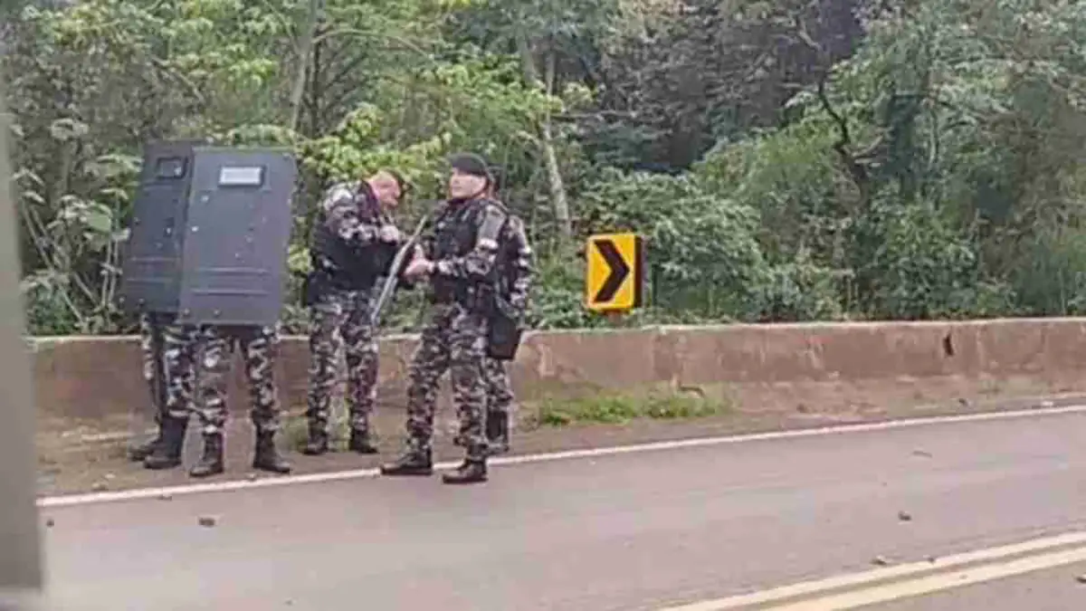 BR-277 é liberada após acidente, saque e ataque a equipes