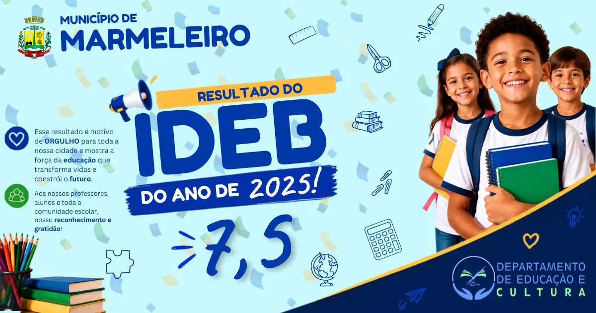 Anos iniciais de Marmeleiro têm desempenho acima da média no Ideb