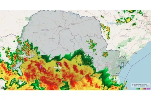 mapa chuva simepar