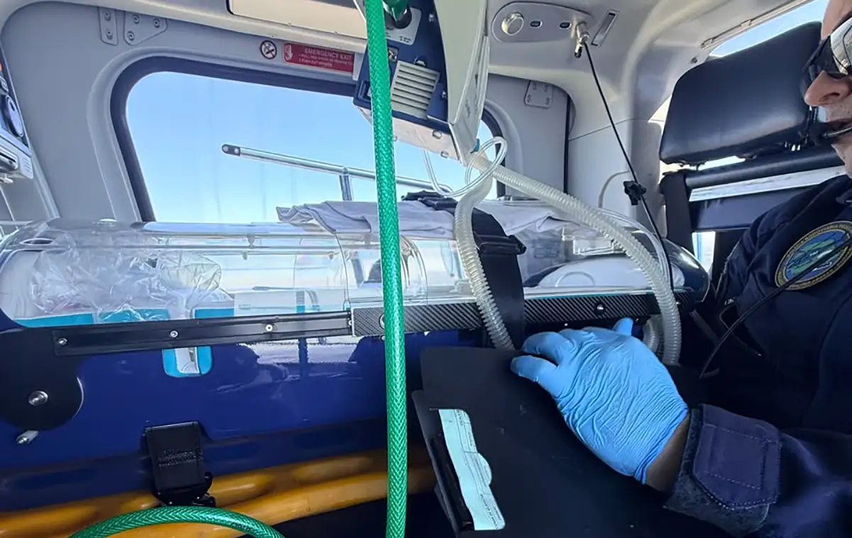 Helicóptero da PRF socorre bebê de 25 dias com sepse na RMC