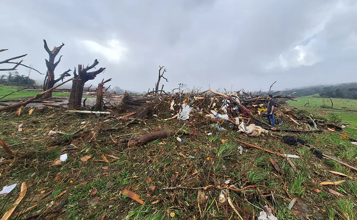 Simepar classifica tornado em Piraí do Sul como F3