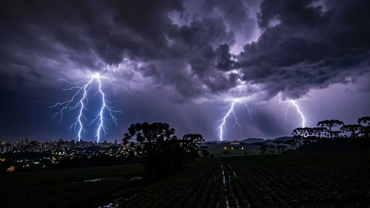 Temporais com raios (IA)