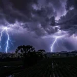 Temporais com raios (IA)