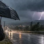 tempestade com raios