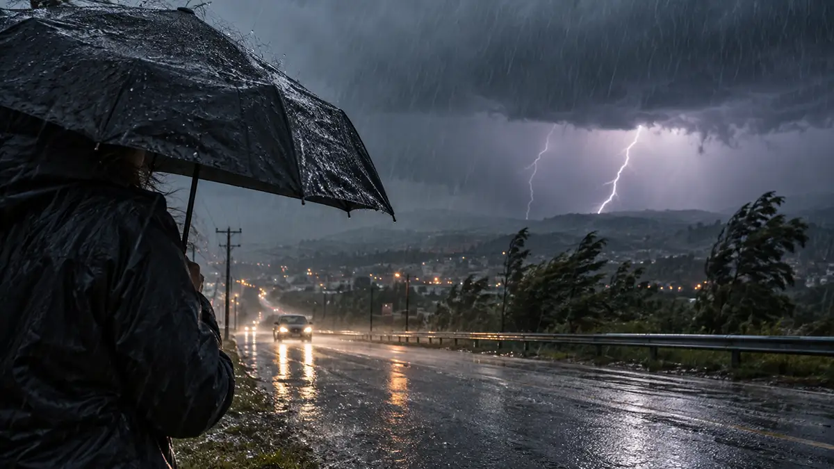 tempestade com raios
