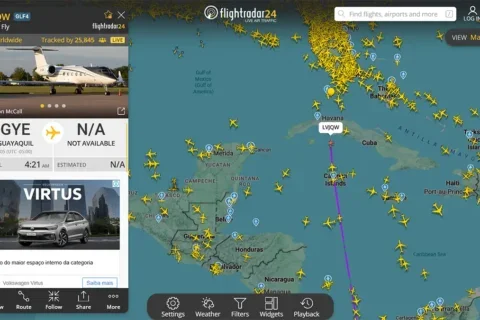 Flight Radar voo Flavio Bolsonaro
