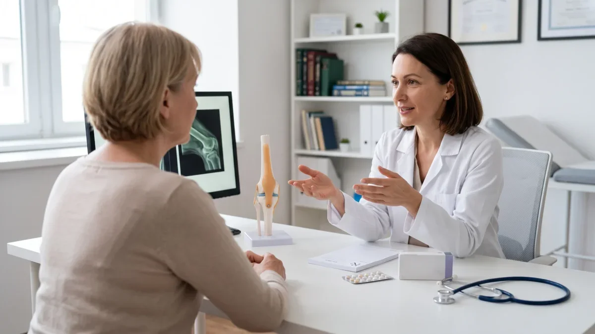 Mulher consulta médica