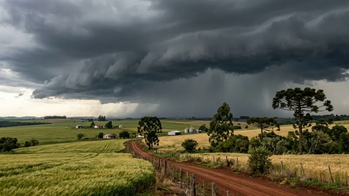 Tempestade área rural