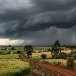 Tempestade área rural