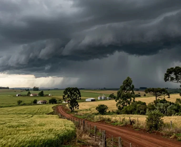 Tempestade área rural