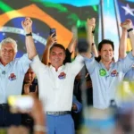Ronaldo Caiado e Daniel Vilela anunciaram apoio a Flávio Bolsonaro nesta terça-feira, em Goiânia.