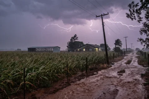 imagem de temporal gerada por IA